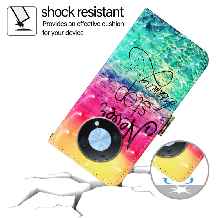 For Huawei Enjoy 50 Pro 4G / Nova Y90 3D Painting Horizontal Flip Leather Phone Case