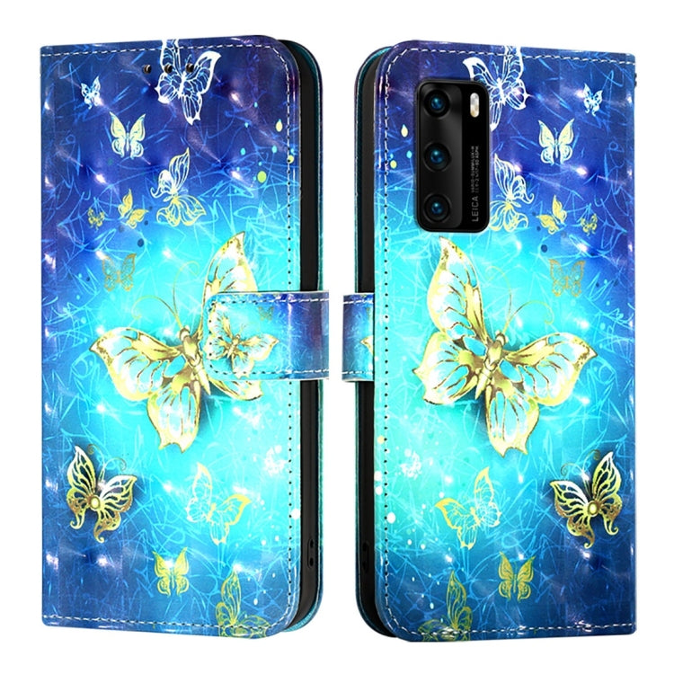 For Huawei P40 3D Painting Horizontal Flip Leather Phone Case