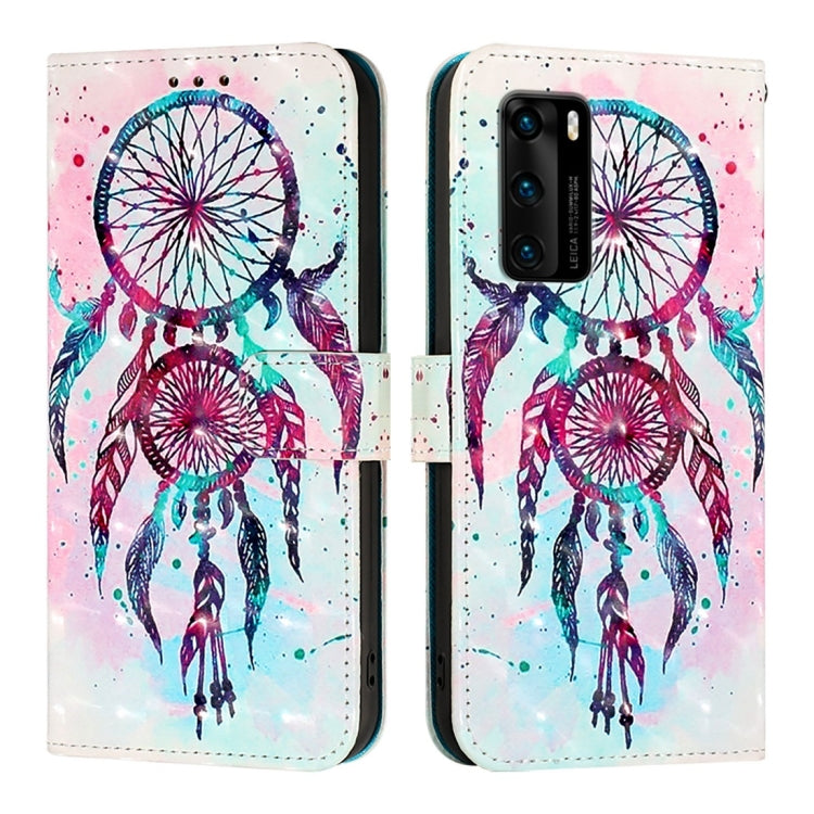 For Huawei P40 3D Painting Horizontal Flip Leather Phone Case