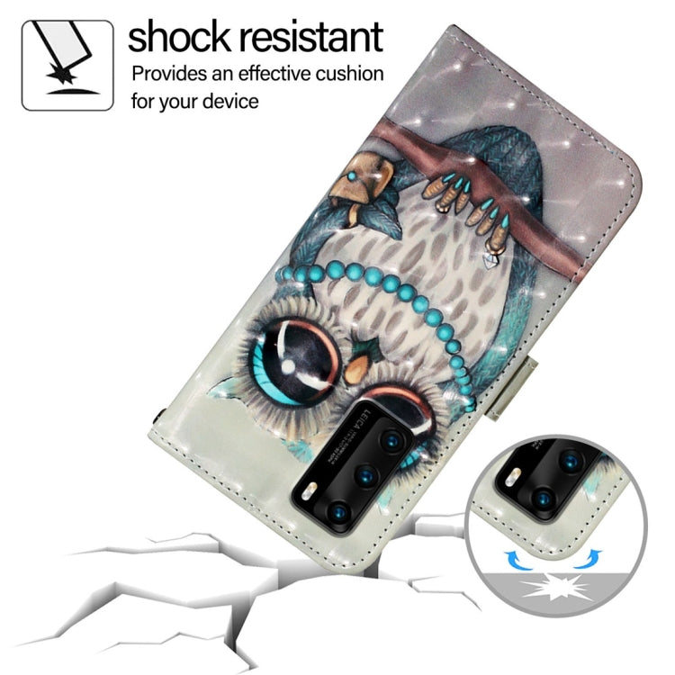 For Huawei P40 3D Painting Horizontal Flip Leather Phone Case