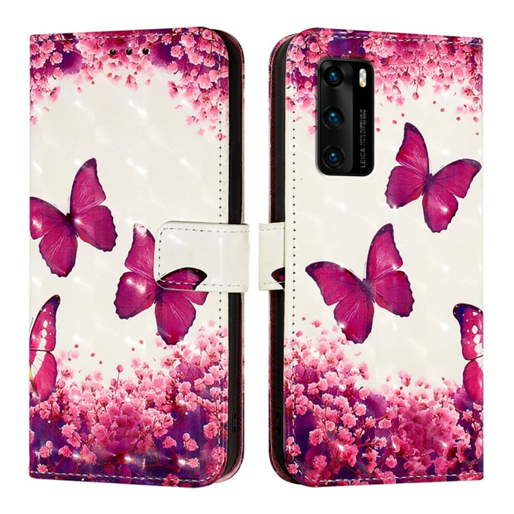 For Huawei P40 3D Painting Horizontal Flip Leather Phone Case