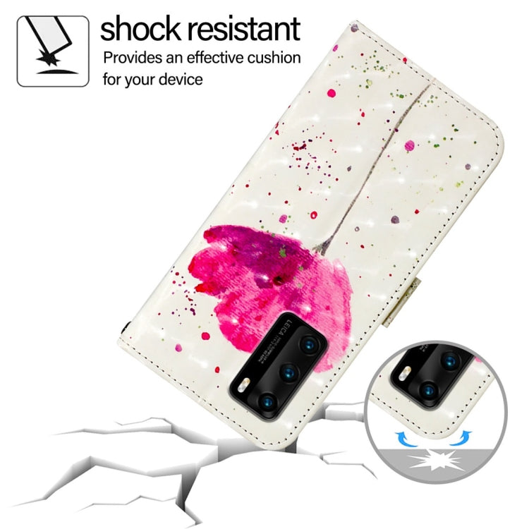For Huawei P40 3D Painting Horizontal Flip Leather Phone Case