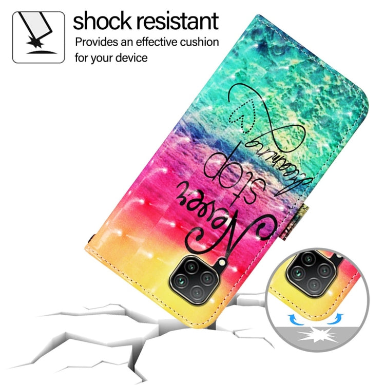 For Huawei P40 Lite 4G / Nova 6 SE 3D Painting Horizontal Flip Leather Phone Case
