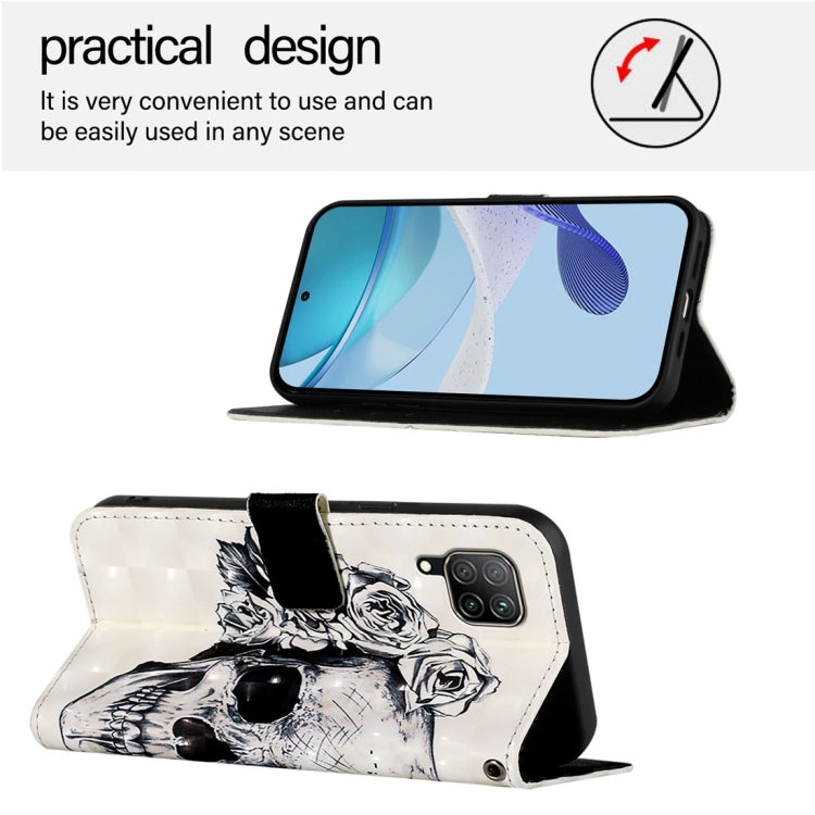 For Huawei P40 Lite 4G / Nova 6 SE 3D Painting Horizontal Flip Leather Phone Case