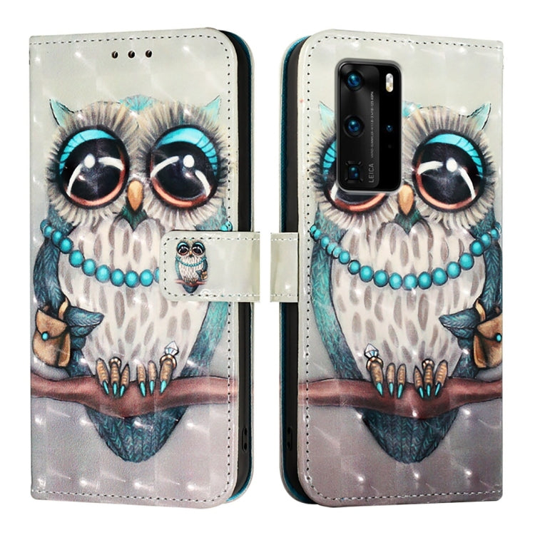 For Huawei P40 Pro 3D Painting Horizontal Flip Leather Phone Case