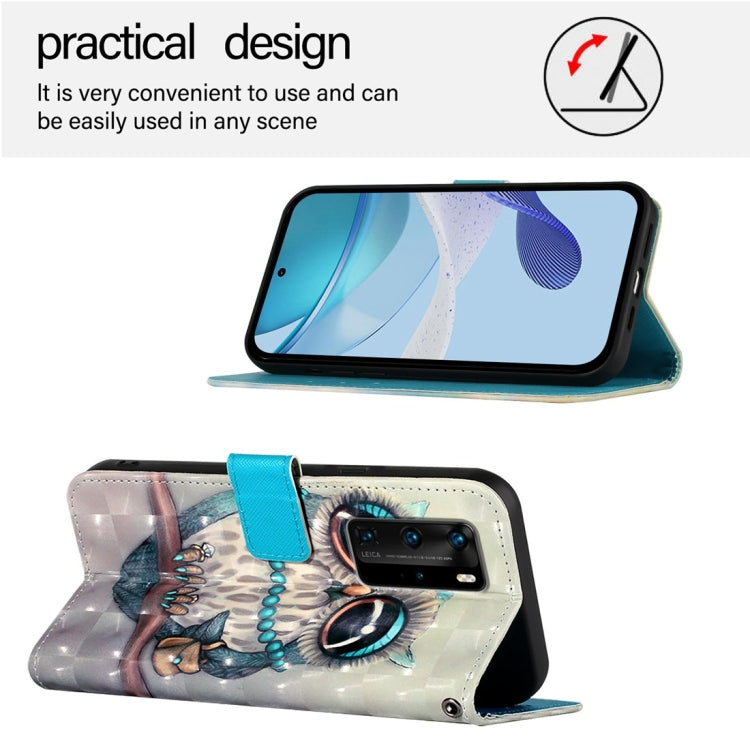 For Huawei P40 Pro 3D Painting Horizontal Flip Leather Phone Case
