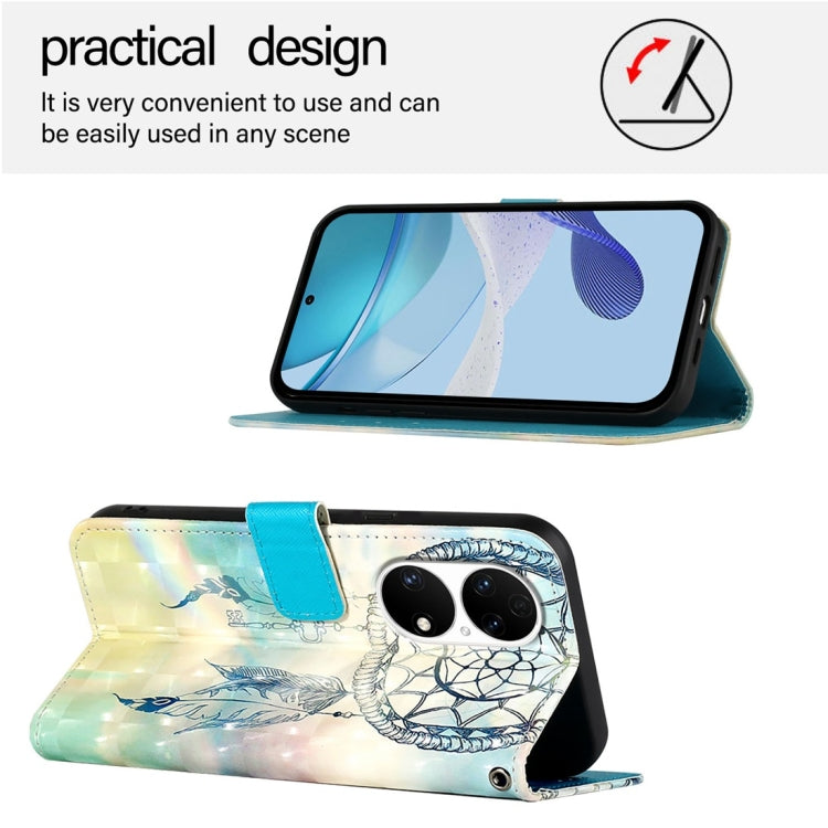 For Huawei P50 3D Painting Horizontal Flip Leather Phone Case