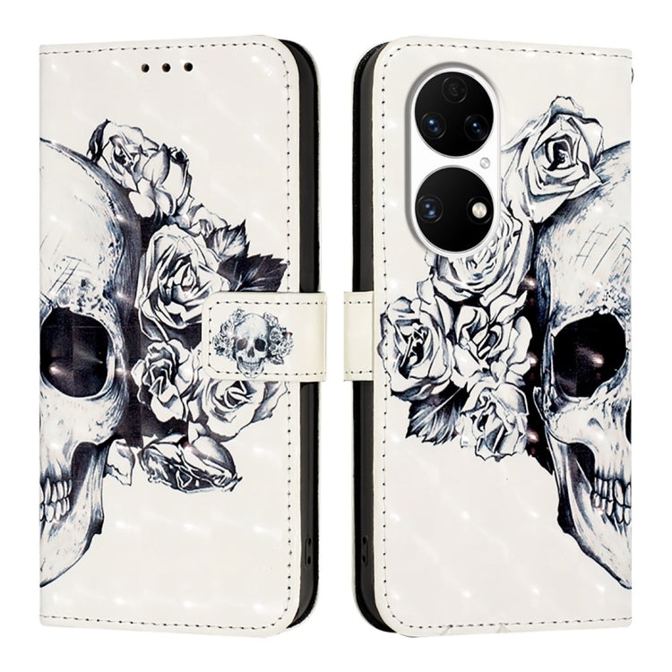 For Huawei P50 3D Painting Horizontal Flip Leather Phone Case