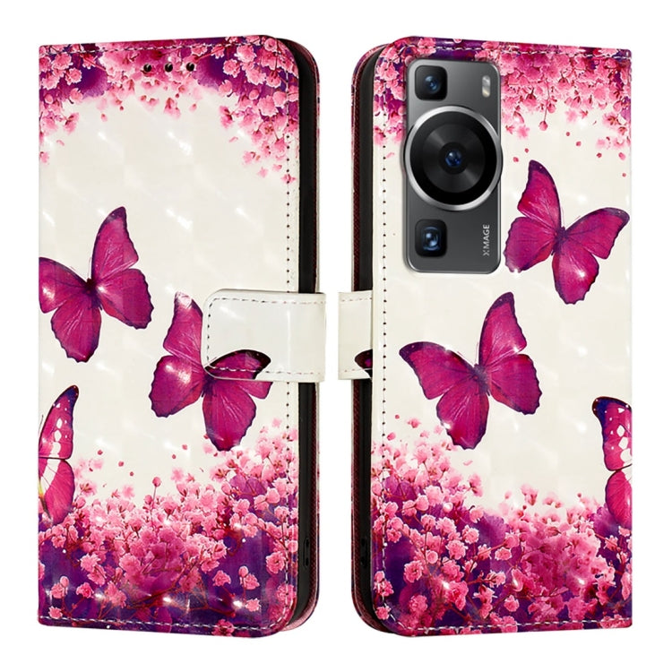 For Huawei P60 3D Painting Horizontal Flip Leather Phone Case
