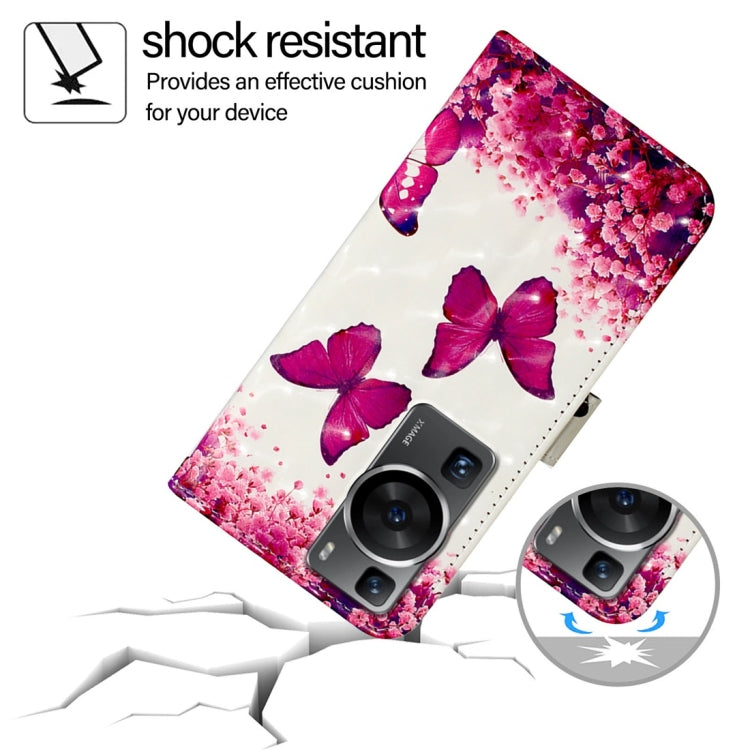 For Huawei P60 3D Painting Horizontal Flip Leather Phone Case