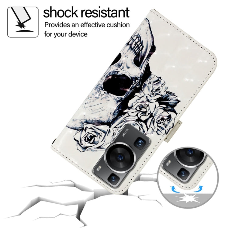 For Huawei P60 3D Painting Horizontal Flip Leather Phone Case