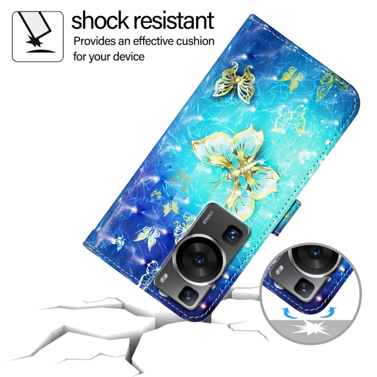 For Huawei P60 Pro 3D Painting Horizontal Flip Leather Phone Case