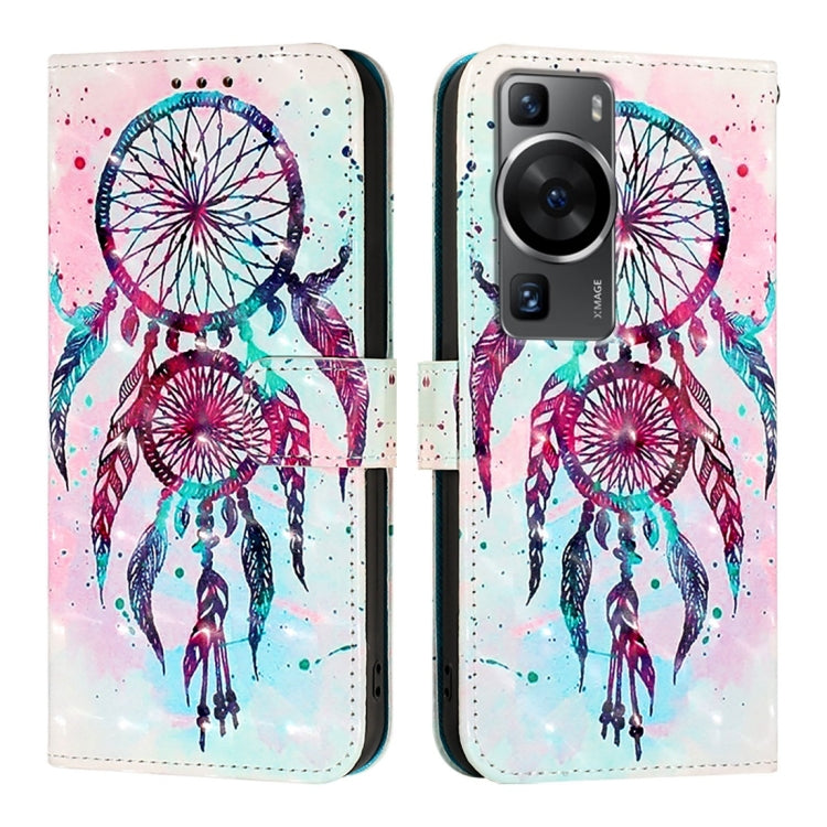 For Huawei P60 Pro 3D Painting Horizontal Flip Leather Phone Case
