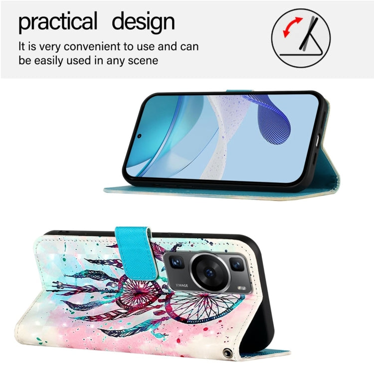 For Huawei P60 Pro 3D Painting Horizontal Flip Leather Phone Case
