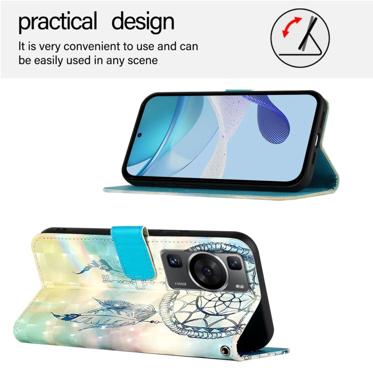 For Huawei P60 Pro 3D Painting Horizontal Flip Leather Phone Case