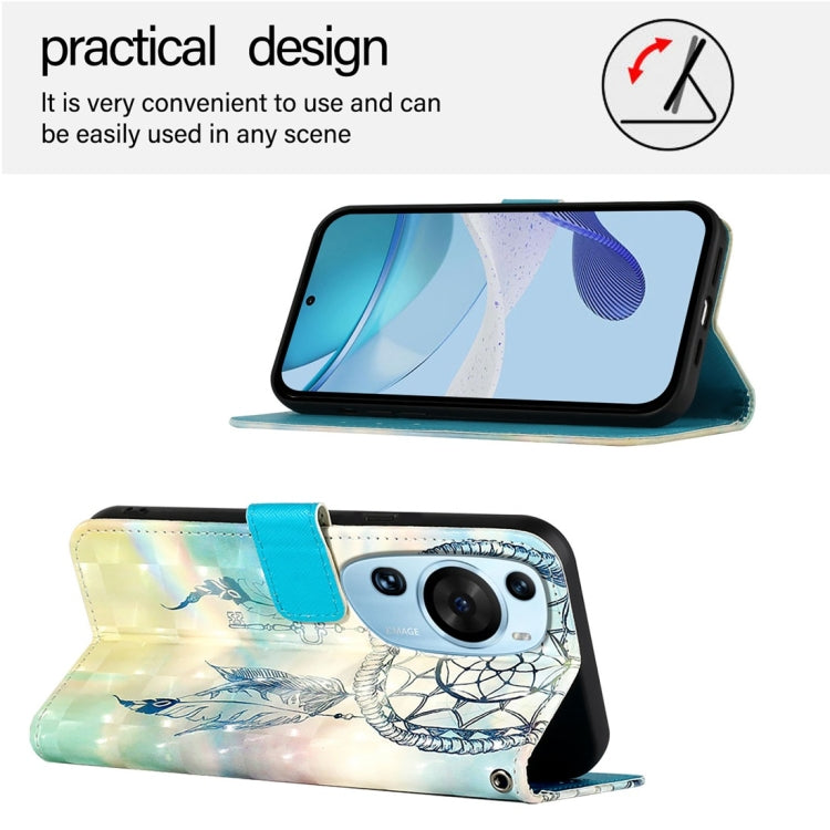 For Huawei P60 Art 3D Painting Horizontal Flip Leather Phone Case