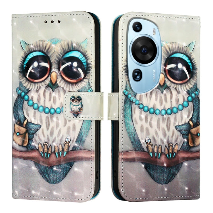 For Huawei P60 Art 3D Painting Horizontal Flip Leather Phone Case