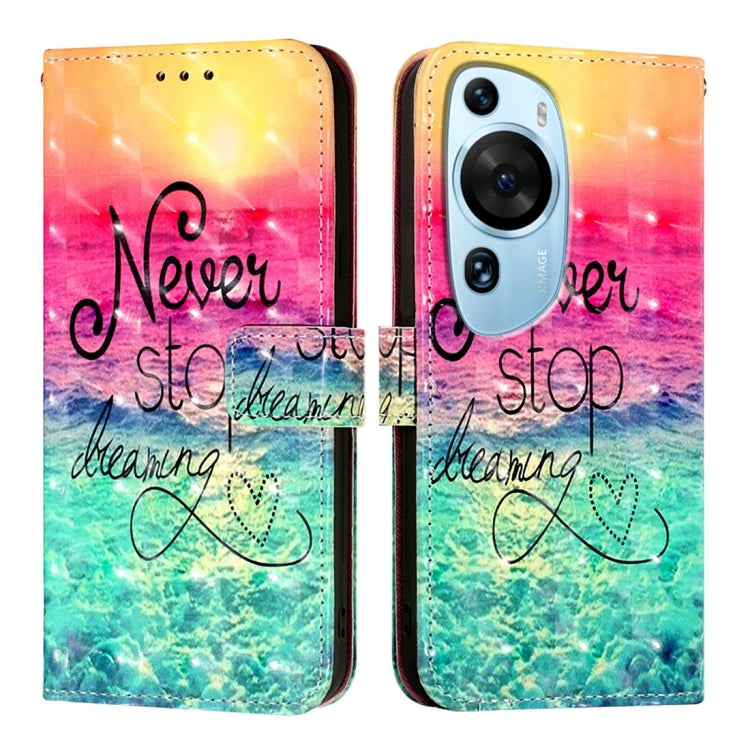 For Huawei P60 Art 3D Painting Horizontal Flip Leather Phone Case