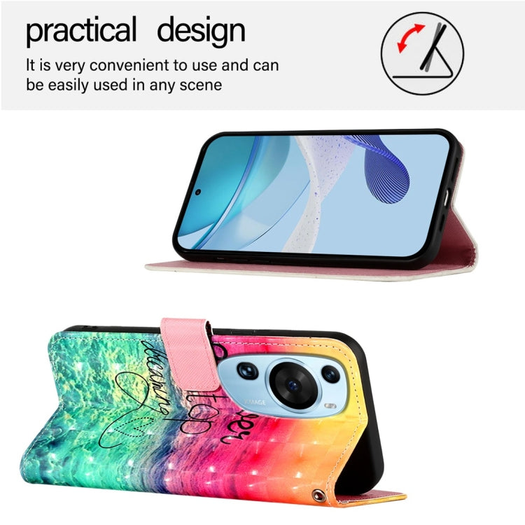 For Huawei P60 Art 3D Painting Horizontal Flip Leather Phone Case