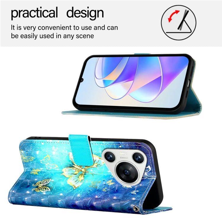 For Huawei Pura 70 3D Painting Horizontal Flip Leather Phone Case