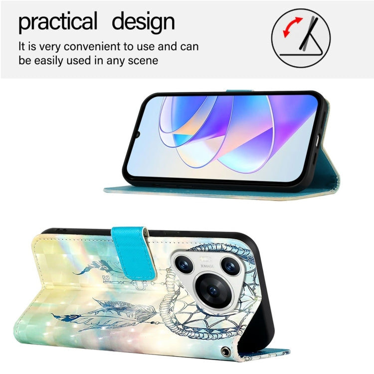 For Huawei Pura 70 3D Painting Horizontal Flip Leather Phone Case