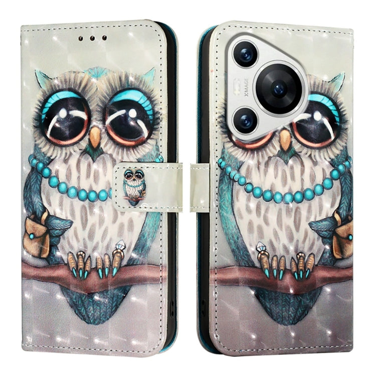 For Huawei Pura 70 3D Painting Horizontal Flip Leather Phone Case