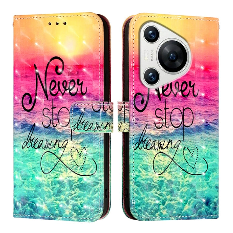 For Huawei Pura 70 3D Painting Horizontal Flip Leather Phone Case