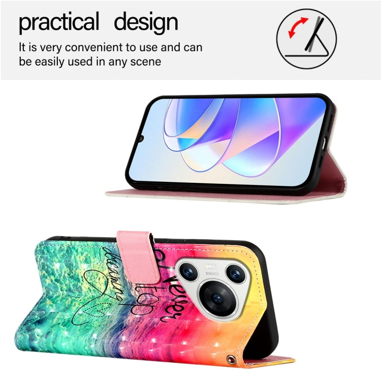 For Huawei Pura 70 3D Painting Horizontal Flip Leather Phone Case
