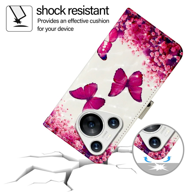 For Huawei Pura 70 3D Painting Horizontal Flip Leather Phone Case