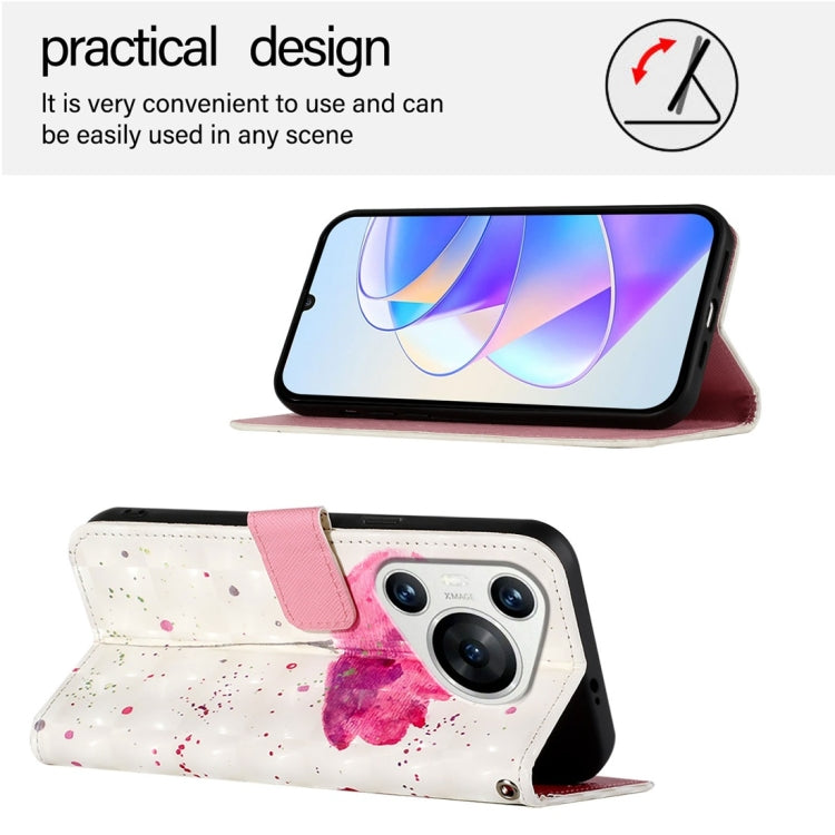For Huawei Pura 70 3D Painting Horizontal Flip Leather Phone Case