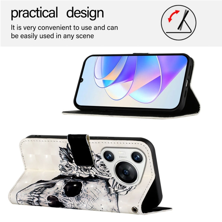 For Huawei Pura 70 3D Painting Horizontal Flip Leather Phone Case