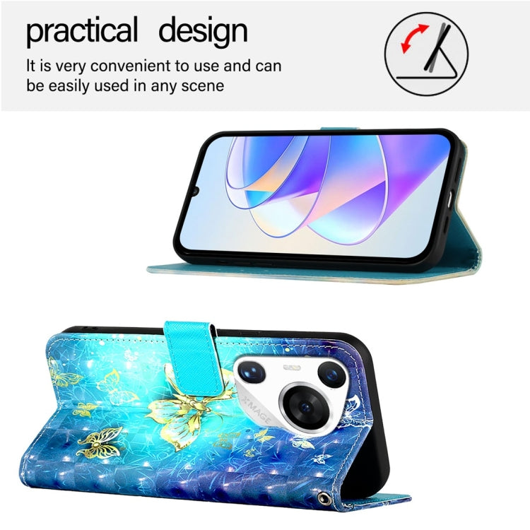 For Huawei Pura 70 Pro 3D Painting Horizontal Flip Leather Phone Case