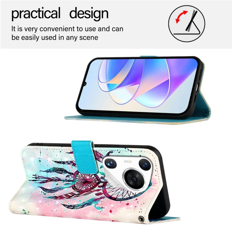 For Huawei Pura 70 Pro 3D Painting Horizontal Flip Leather Phone Case