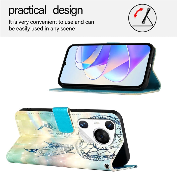 For Huawei Pura 70 Pro 3D Painting Horizontal Flip Leather Phone Case