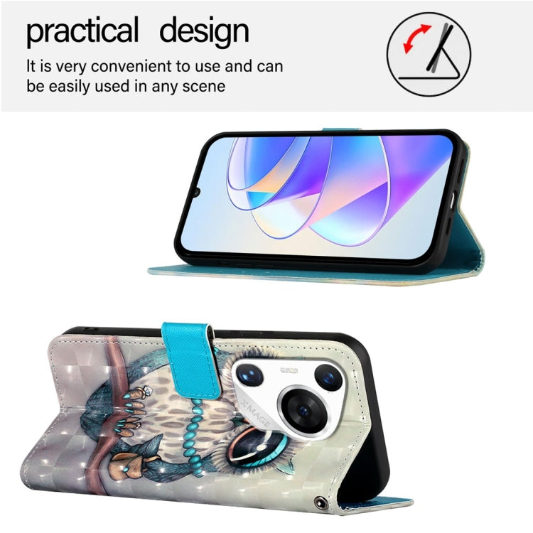 For Huawei Pura 70 Pro 3D Painting Horizontal Flip Leather Phone Case