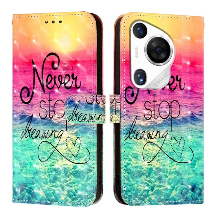 For Huawei Pura 70 Pro 3D Painting Horizontal Flip Leather Phone Case