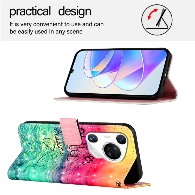 For Huawei Pura 70 Pro 3D Painting Horizontal Flip Leather Phone Case