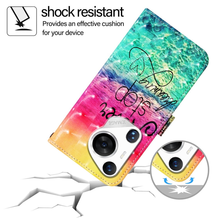 For Huawei Pura 70 Pro 3D Painting Horizontal Flip Leather Phone Case
