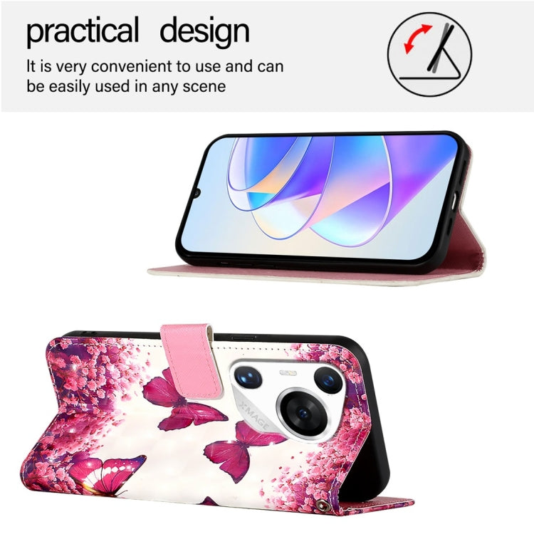 For Huawei Pura 70 Pro 3D Painting Horizontal Flip Leather Phone Case