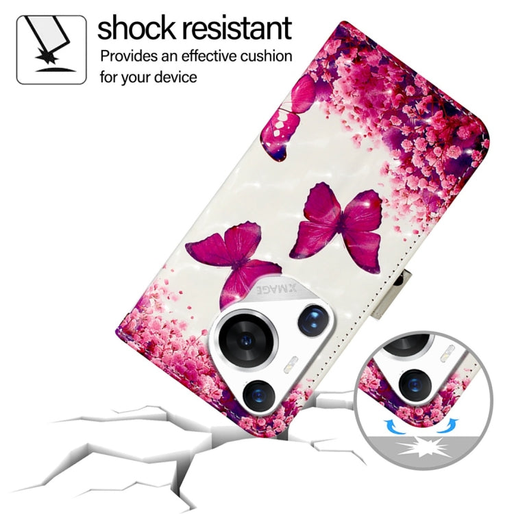 For Huawei Pura 70 Pro 3D Painting Horizontal Flip Leather Phone Case
