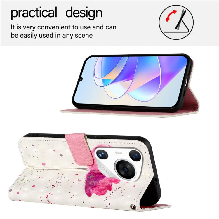 For Huawei Pura 70 Pro 3D Painting Horizontal Flip Leather Phone Case