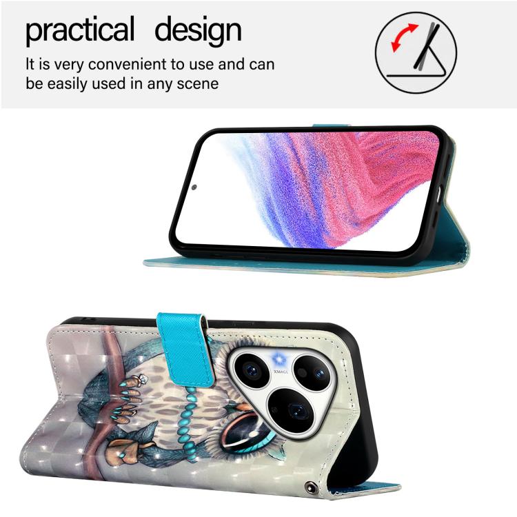 For Huawei Pura 90 Pro 3D Painting Horizontal Flip Leather Phone Case