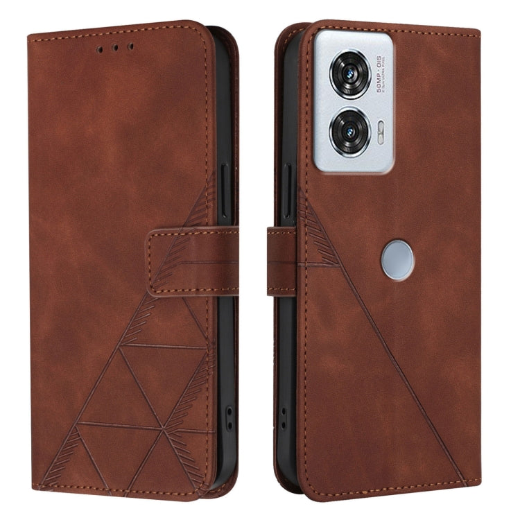For Motorola Edge 50 Fusion Crossbody 3D Embossed Flip Leather Phone Case