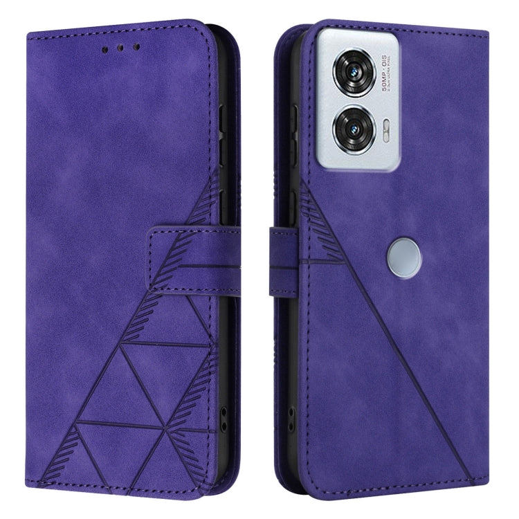 For Motorola Edge 50 Fusion Crossbody 3D Embossed Flip Leather Phone Case
