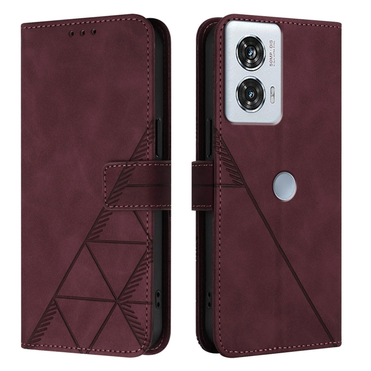 For Motorola Edge 50 Fusion Crossbody 3D Embossed Flip Leather Phone Case