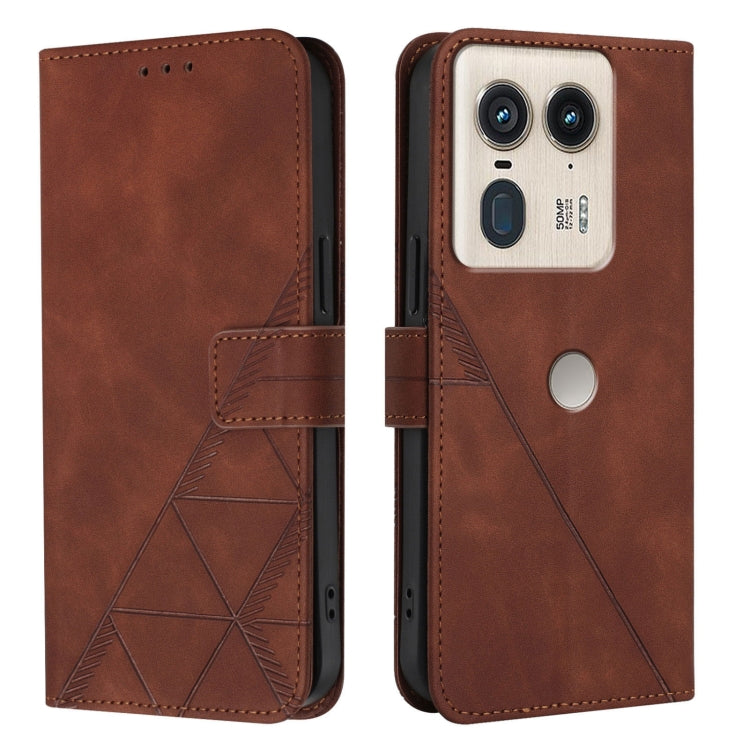 For Motorola Edge 50 Ultra Crossbody 3D Embossed Flip Leather Phone Case