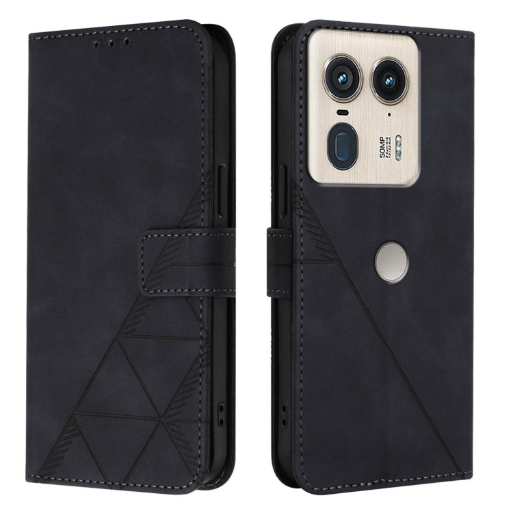 For Motorola Edge 50 Ultra Crossbody 3D Embossed Flip Leather Phone Case