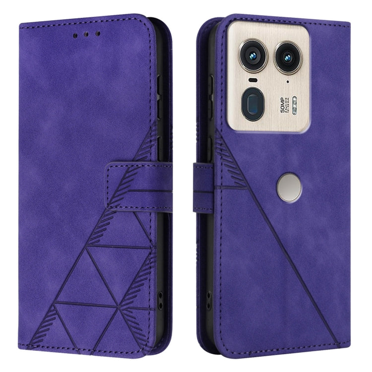 For Motorola Edge 50 Ultra Crossbody 3D Embossed Flip Leather Phone Case