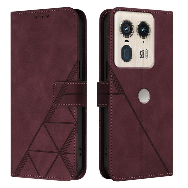For Motorola Edge 50 Ultra Crossbody 3D Embossed Flip Leather Phone Case