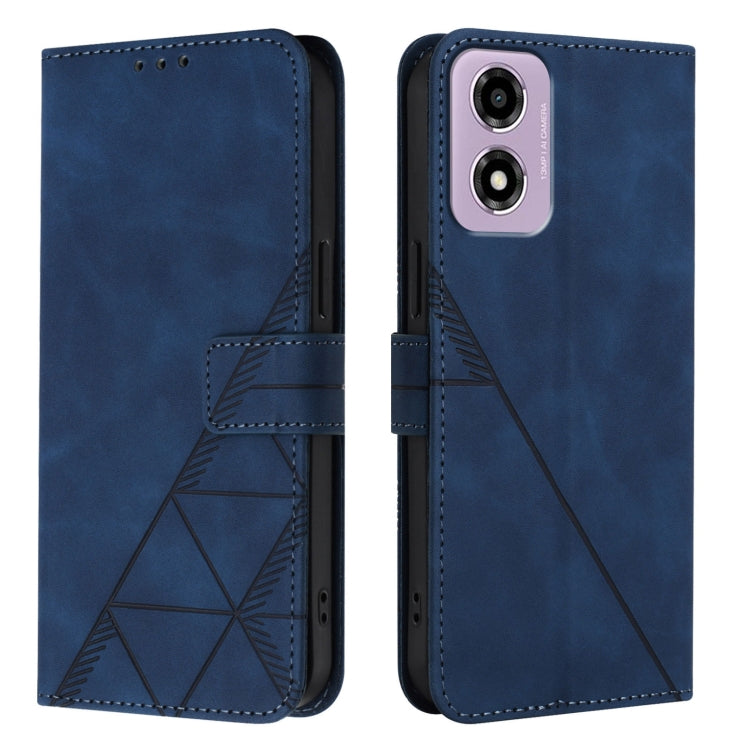 For Motorola Moto E14 Crossbody 3D Embossed Flip Leather Phone Case